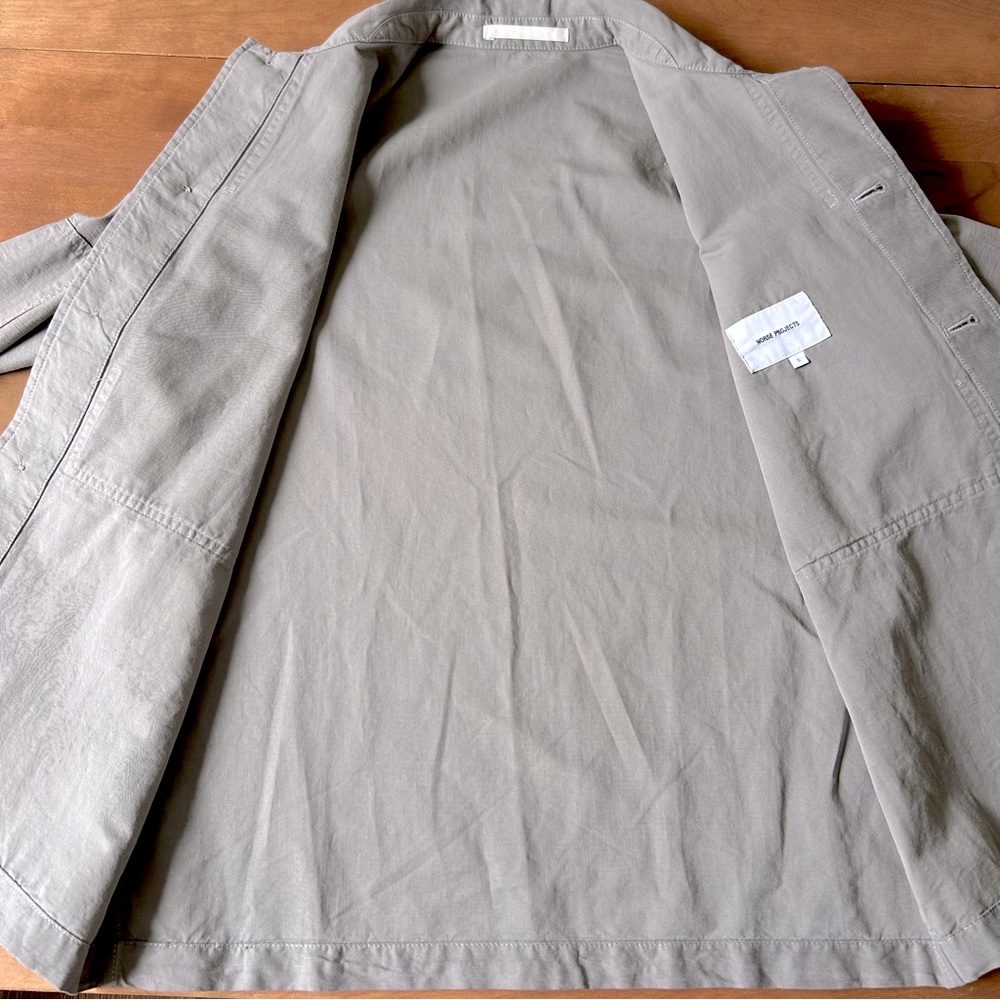 New Norse Projects Kyle Cotton-Linen Jacket Gray - Picture 10 of 15